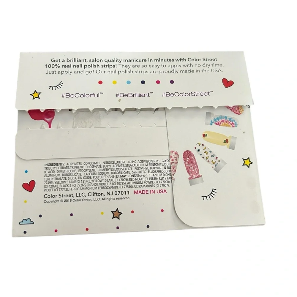 Color Street Petite CHECKS n’ CHERRIES Nail Polish Strips - Picture 5 of 6
